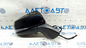 Right side mirror for Toyota Highlander 20-25, 7 pins, turn signal, heated, BSM, black, with protective film