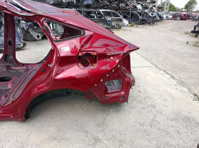 Quarter wing rear left Toyota Venza 21-24 red, on the body, wrinkled