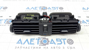 BMW 3 F30 12-18 black, chrome accented front panel air duct deflector