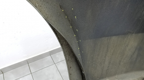 Bare rear bumper BMW 3 F30 16-18 without parking sensors, under molding, silver, scratches, broken mount, dent