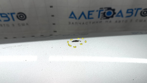 Bare rear bumper BMW 3 F30 16-18 without parking sensors, under molding, silver, scratches, broken mount, dent