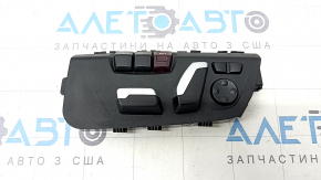 Driver's seat control BMW 3 F30 12-18 black with chrome, with memory, with lumbar and lateral support