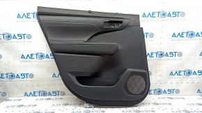 Rear left door panel for Toyota Highlander 20-22 with curtain, black leather, black insert, black leather armrest, scratches, needs cleaning