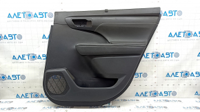 Rear right door panel for Toyota Highlander 20-22 with curtain, black leather, black insert, black leather armrest, scratches, needs cleaning