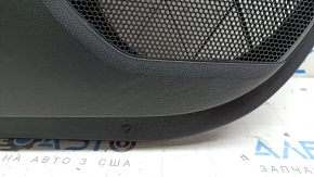 Front left door panel, Toyota Highlander 20-25, black leather, XLE, XSE, black insert, black leather armrest, with handle, scratches, scuffs, needs cleaning