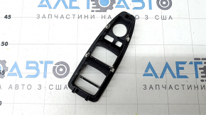 Front left window lift control trim for BMW 3 F30 12-18, black, for automatic folding, scratches