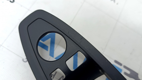 Front left window lift control trim for BMW 3 F30 12-18, black, for automatic folding, scratches
