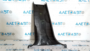 Acura TLX 15 lower right center pillar trim - black, worn