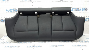 Rear seat cushion BMW 3 F30 16-18, black leather, gray stitching, scratches, needs cleaning