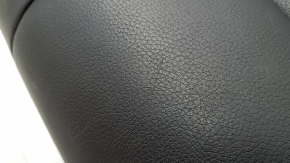 Rear seat cushion BMW 3 F30 16-18, black leather, gray stitching, scratches, needs cleaning