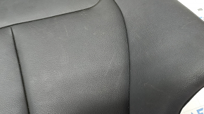 Rear seat cushion BMW 3 F30 16-18, black leather, gray stitching, scratches, needs cleaning