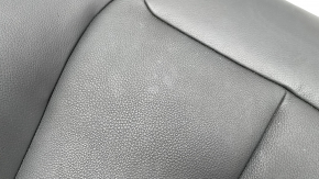 Rear seat cushion BMW 3 F30 16-18, black leather, gray stitching, scratches, needs cleaning