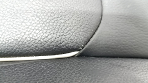 BMW 3 F30 12-18 driver's seat backrest trim, black leather, gray stitching, heated, Sport, worn, scratches