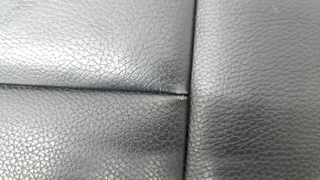 BMW 3 F30 12-18 driver's seat backrest trim, black leather, gray stitching, heated, Sport, worn, scratches