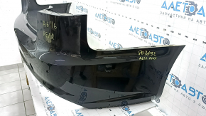 Bare rear bumper for Audi A6 C7 16-18, S-line restyling, with parking sensors, no cap, graphite, dents, scratches, broken fasteners