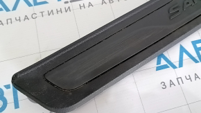 Front left outer door sill trim for Hyundai Santa FE Sport 13-18, black, worn
