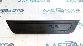 Rear left outer door sill plate for Hyundai Santa FE Sport 13-18, black, worn