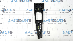 Center console trim for the multimedia joystick for the BMW 3 F30 12-18, dark wood finish, scratches