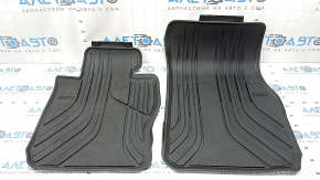 Set of floor mats for BMW 3 Series F30 12-18, black rubber