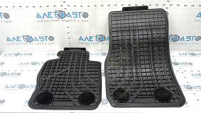 Set of floor mats for BMW 3 Series F30 12-18, black rubber
