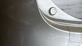 Rear bumper bare Hyundai Santa FE Sport 13-16 pre-restored upper, silver, cracked, cracks in the mount, scratches