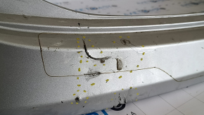 Rear bumper bare Hyundai Santa FE Sport 13-16 pre-restored upper, silver, cracked, cracks in the mount, scratches