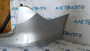 Rear bumper bare Hyundai Santa FE Sport 13-16 pre-restored upper, silver, cracked, cracks in the mount, scratches