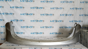 Rear bumper bare Hyundai Santa FE Sport 13-16 pre-restored upper, silver, cracked, cracks in the mount, scratches