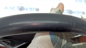 Naked steering wheel BMW 3 F30 12-18 black leather, Sport, red stitching, heated paddle shifters, with buttons and trim, scratches, worn