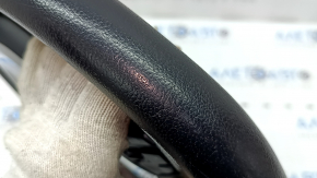 Naked steering wheel BMW 3 F30 12-18 black leather, Sport, red stitching, heated paddle shifters, with buttons and trim, scratches, worn
