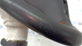 Naked steering wheel BMW 3 F30 12-18 black leather, Sport, red stitching, heated paddle shifters, with buttons and trim, scratches, worn