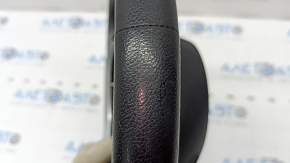 Naked steering wheel BMW 3 F30 12-18 black leather, Sport, red stitching, heated paddle shifters, with buttons and trim, scratches, worn