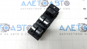 Front left window lift control for Kia Sportage 17-22, black with chrome, chrome trim
