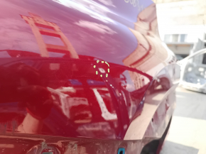 Quarter wing rear right Lexus NX300 NX300h 18-21 under BSM, on the body, red, pokes