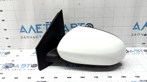 Left side mirror assembly Kia Sportage 17-22, 3 pins, white, scratched