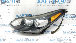 Left front headlight for Kia Sportage 17-19 FWD, halogen, needs polishing, cracked paint, peeling seal