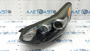 Left front headlight for Kia Sportage 17-19 FWD, halogen, needs polishing, cracked paint, peeling seal