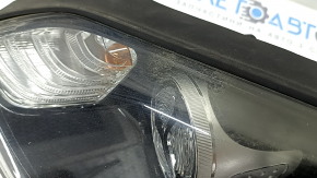 Left front headlight for Kia Sportage 17-19 FWD, halogen, needs polishing, cracked paint, peeling seal