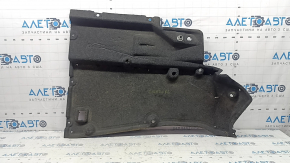 Left underbody protection for Toyota Highlander 20-22 3.5 is worn and torn.