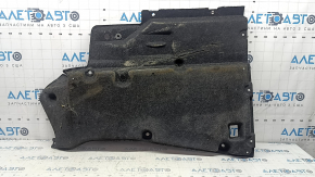 Left underbody protection for Toyota Highlander 20-22 3.5 is worn and torn.