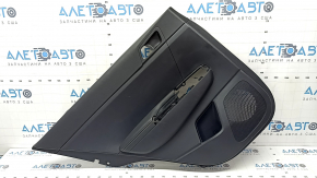 Kia Sportage 17-22 black rear left door panel, black eco-leather armrest, gray stitching, scratches