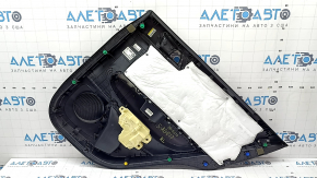 Kia Sportage 17-22 black rear left door panel, black eco-leather armrest, gray stitching, scratches