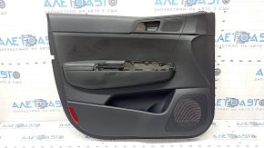 Black front left door panel for Kia Sportage 17-22, black eco-leather armrest, gray stitching, scratches, needs cleaning