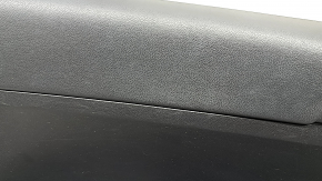 Black front left door panel for Kia Sportage 17-22, black eco-leather armrest, gray stitching, scratches, needs cleaning