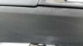 Black front left door panel for Kia Sportage 17-22, black eco-leather armrest, gray stitching, scratches, needs cleaning