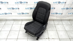 Kia Sportage 17-22 driver's seat without airbag, manual, black cloth, LX, gray stitching, dry clean, worn