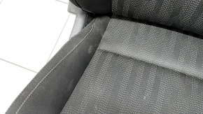 Kia Sportage 17-22 driver's seat without airbag, manual, black cloth, LX, gray stitching, dry clean, worn
