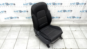 Passenger seat for a Kia Sportage 17-22 without airbag, manual, black cloth, LX, gray stitching, dry-cleanable