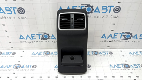Rear center console trim with air vent deflector Kia Sportage 17-22 black, without cigarette lighter, scratches, worn