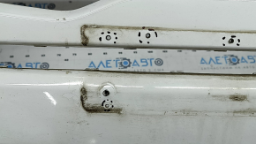 Kia Sportage 17-19 FWD front bumper without parking sensors, white, broken mount, scratches, non-factory holes